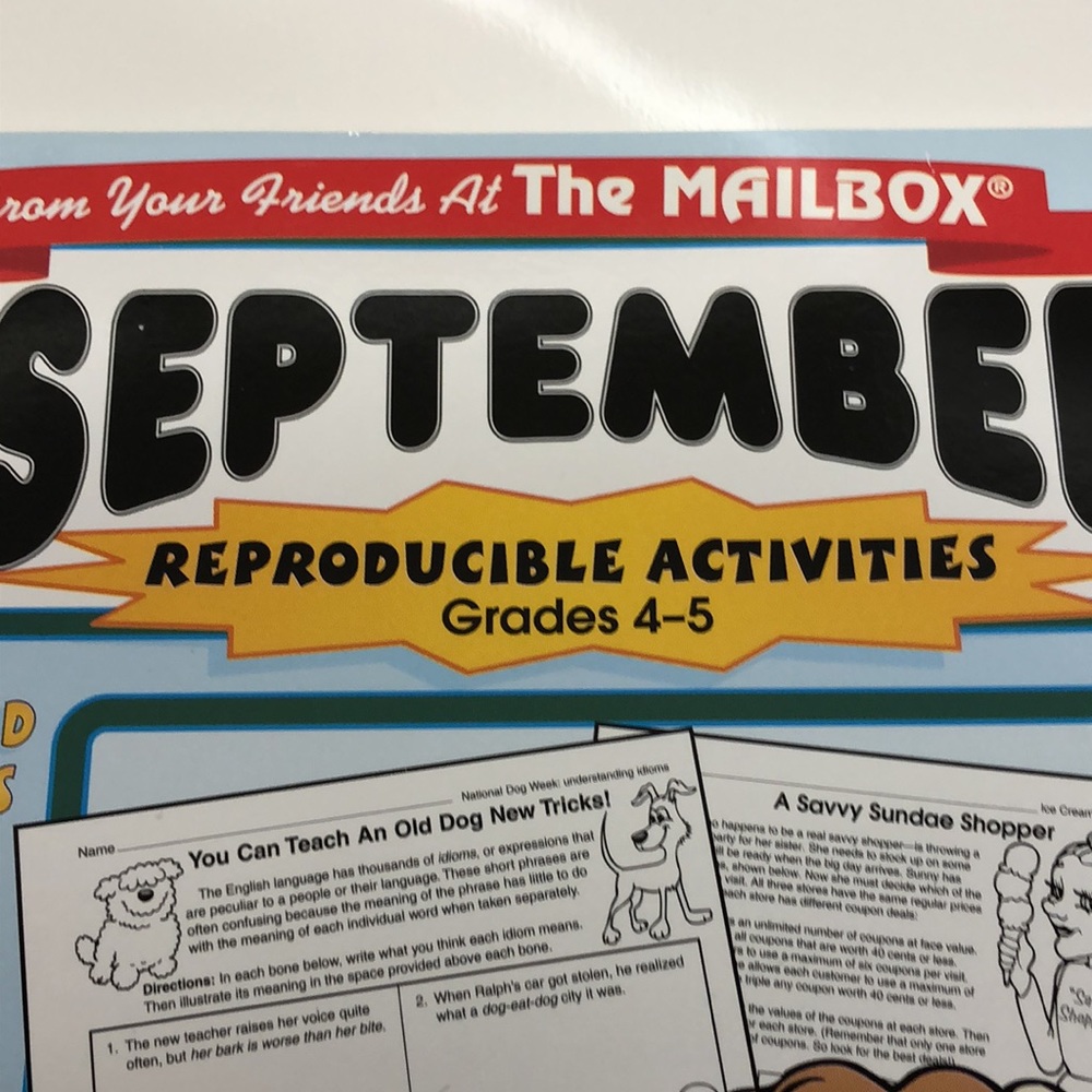 September Reproducible Activities Grades 4-5 - Picture 2 of 9